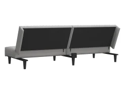 Sofá cama de 2 plazas terciopelo gris claro