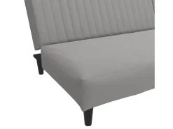 Sofá cama de 2 plazas terciopelo gris claro