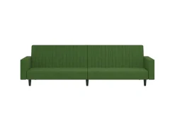 Sofá cama de 2 plazas terciopelo verde oscuro