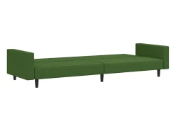 Sofá cama de 2 plazas terciopelo verde oscuro