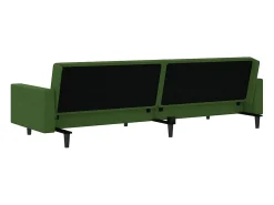 Sofá cama de 2 plazas terciopelo verde oscuro