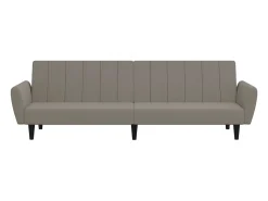 Sofá cama de 2 plazas terciopelo gris claro