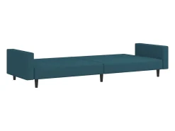 Sofá cama de 2 plazas terciopelo azul