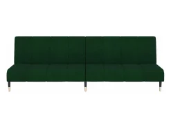 Sofá cama de 2 plazas terciopelo verde oscuro