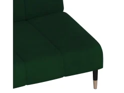 Sofá cama de 2 plazas terciopelo verde oscuro