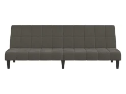 Sofá cama de 2 plazas terciopelo gris oscuro