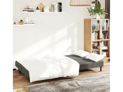 Sofá cama de 2 plazas terciopelo gris oscuro