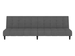 Sofá cama de 2 plazas terciopelo gris oscuro