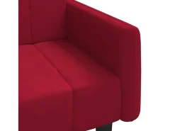 Sofá cama de 2 plazas terciopelo color vino tinto