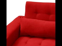 Sofá cama de matrimonio 2-3 plazas con respaldo reclinable y cojines Quarzo Pronto Letto - Rojo