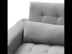 Sofá cama de matrimonio 2-3 plazas con respaldo reclinable y cojines Quarzo Pronto Letto - Gris