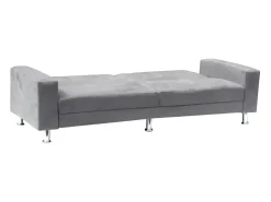 Sofá cama de matrimonio 2-3 plazas con respaldo reclinable y cojines Quarzo Pronto Letto - Gris