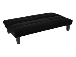Sofá cama de microfibra efecto terciopelo 2 plazas diseño Ametista Rainbow - Negro