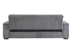 Sofá cama de pana de 3 plazas gris claro