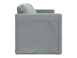 Sofá cama de suelo 2 en 1 tela gris claro 112x174x55 cm
