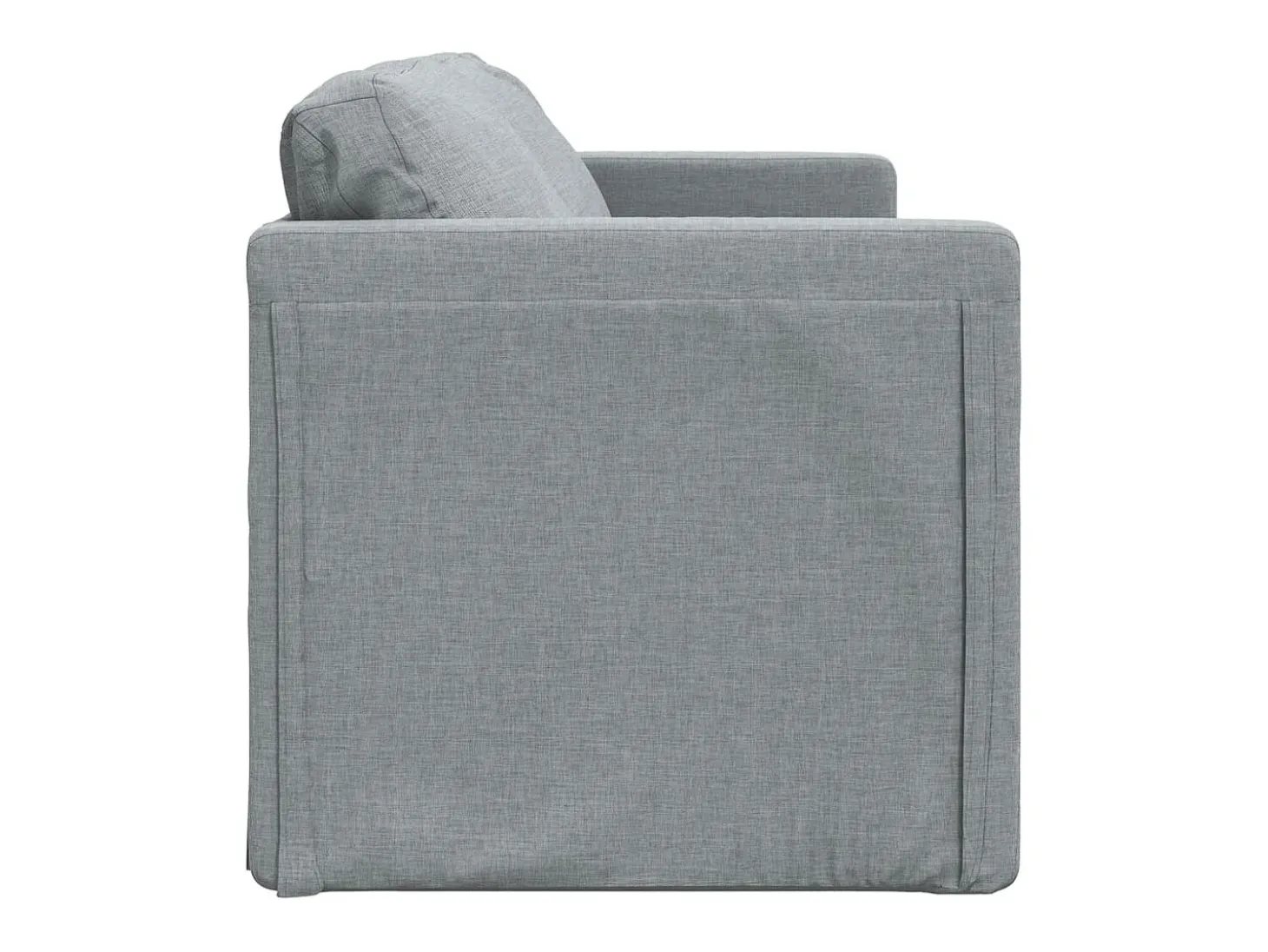 Sofá cama de suelo 2 en 1 tela gris claro 112x174x55 cm