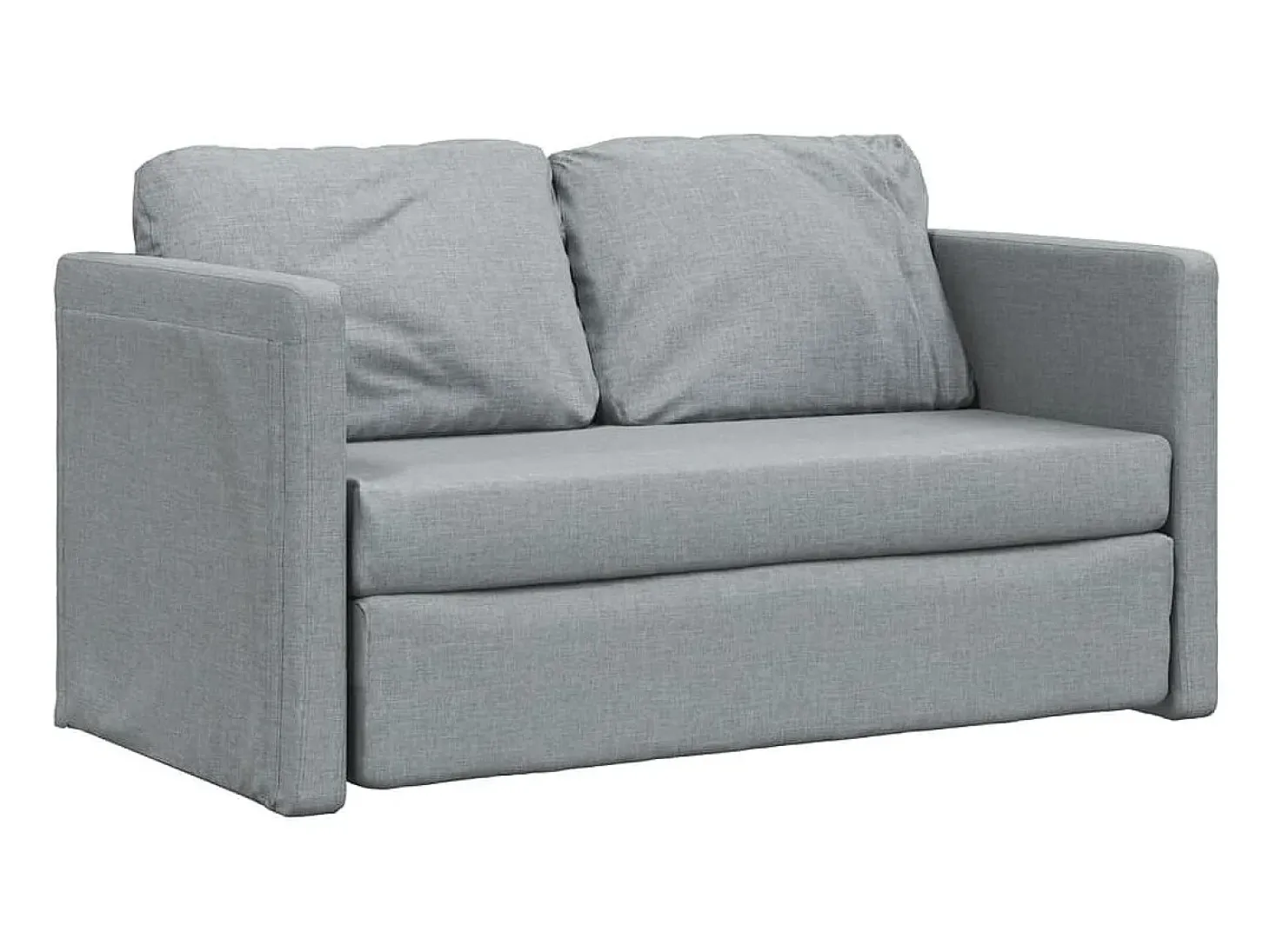 Sofá cama de suelo 2 en 1 tela gris claro 112x174x55 cm