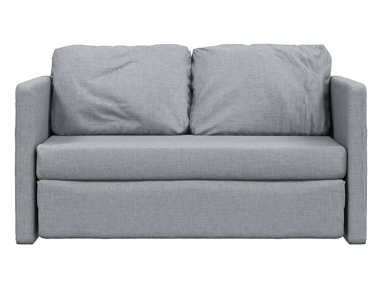 Sofá cama de suelo 2 en 1 tela gris claro 112x174x55 cm