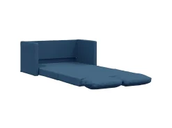Sofá cama de suelo 2 en 1 tela azul 112x174x55 cm ES99632