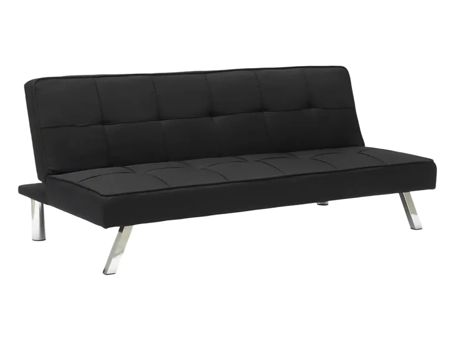 Sofá cama de tejido 2 plazas diseño moderno Gemma clic-clac - Negro