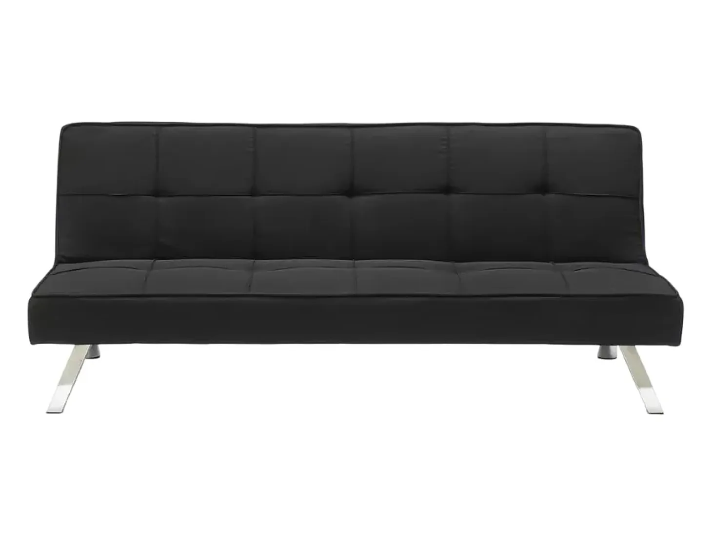 Sofá cama de tejido 2 plazas diseño moderno Gemma clic-clac - Negro
