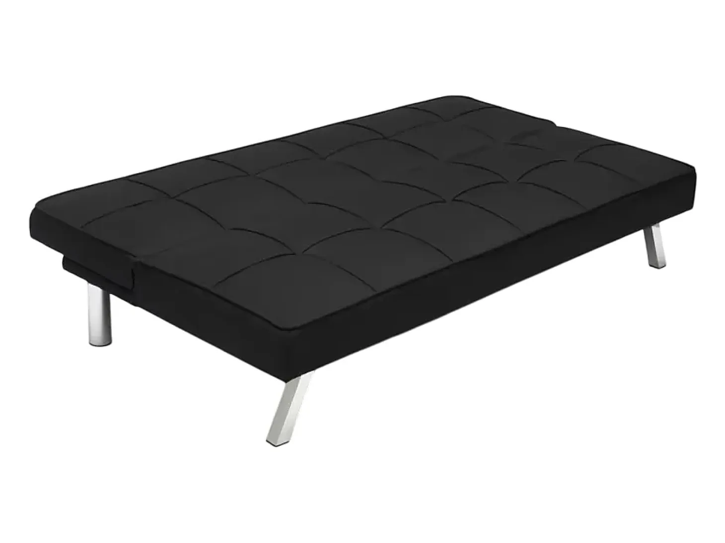 Sofá cama de tejido 2 plazas diseño moderno Gemma clic-clac - Negro