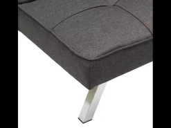 Sofá cama de tejido 2 plazas diseño moderno Gemma clic-clac - Gris Oscuro