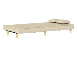 Sofá cama de tela color crema