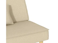 Sofá cama de tela color crema