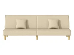 Sofá cama de tela color crema