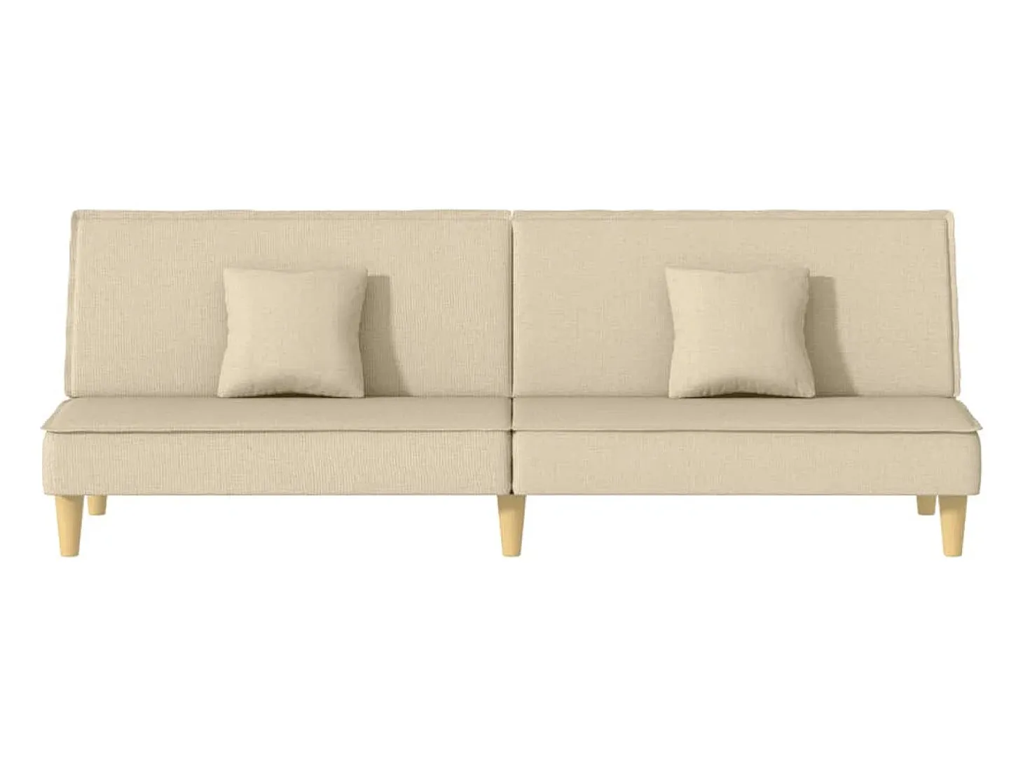 Sofá cama de tela color crema