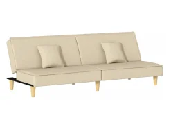 Sofá cama de tela color crema