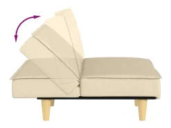 Sofá cama de tela color crema