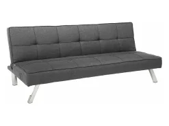 Sofá cama de tela con puerto USB y patas de metal design Astralis - Gris