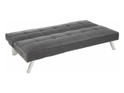 Sofá cama de tela con puerto USB y patas de metal design Astralis - Gris