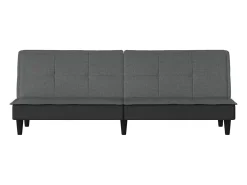 Sofá cama de tela gris oscuro