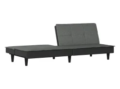 Sofá cama de tela gris oscuro