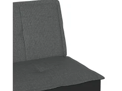 Sofá cama de tela gris oscuro