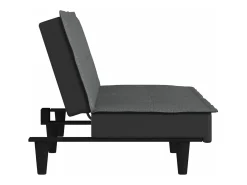 Sofá cama de tela gris oscuro