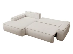 Sofá cama esquinero izquierdo ZOMELA en pana beige