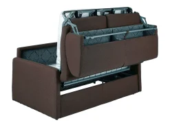Sofá cama exprés de 4 plazas de tela color gris CALIFE