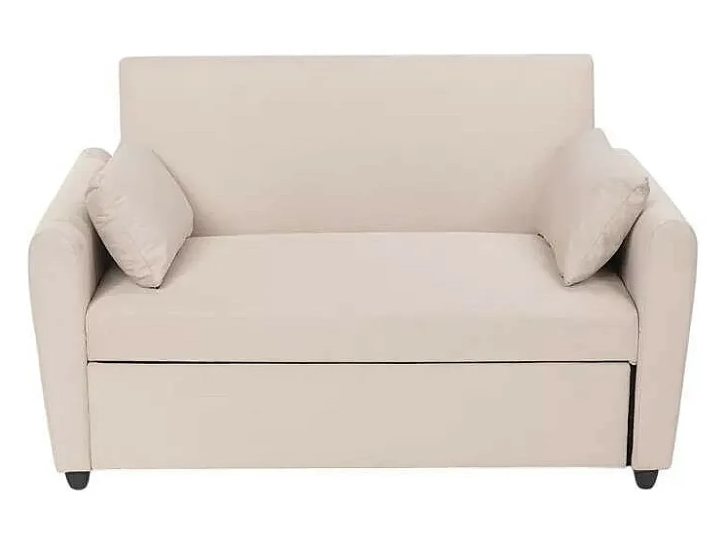 Sofá cama extraíble de 2 plazas diseño moderno en tejido PORTO RICO - Beige