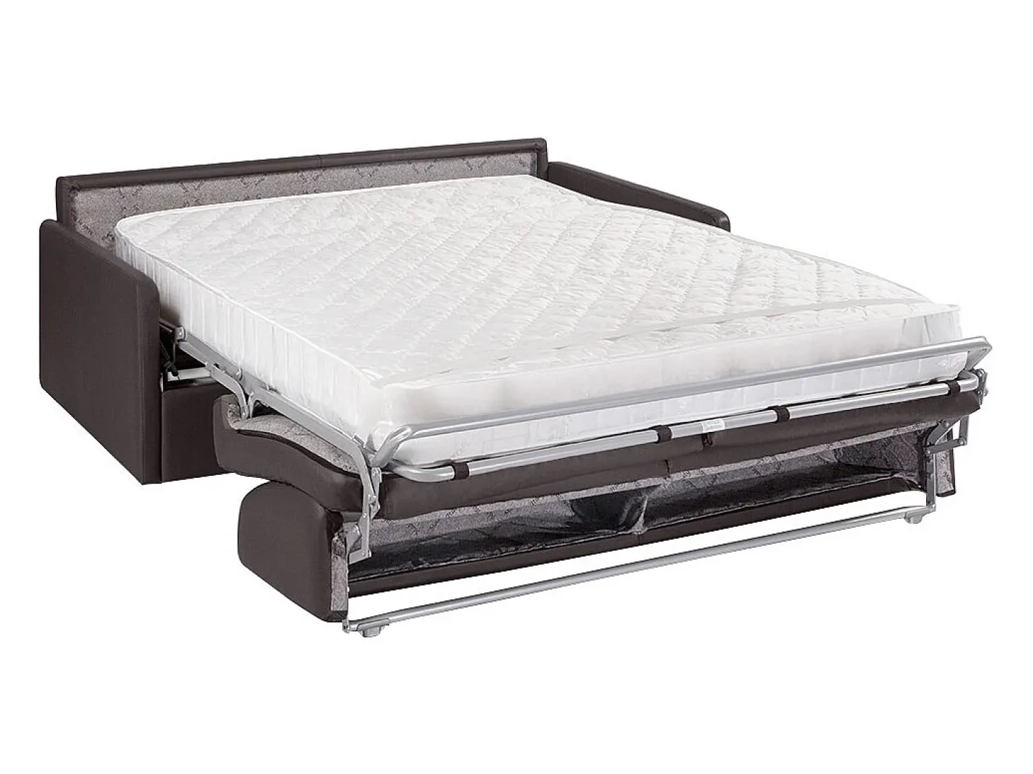 Sofá cama italiano 4p 18 cm piel sintética Topo CALIFE