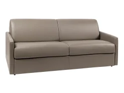 Sofá cama italiano 4p 18 cm piel sintética Topo CALIFE