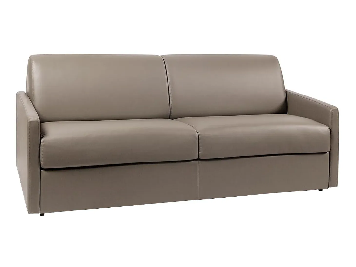 Sofá cama italiano 4p 18 cm piel sintética Topo CALIFE