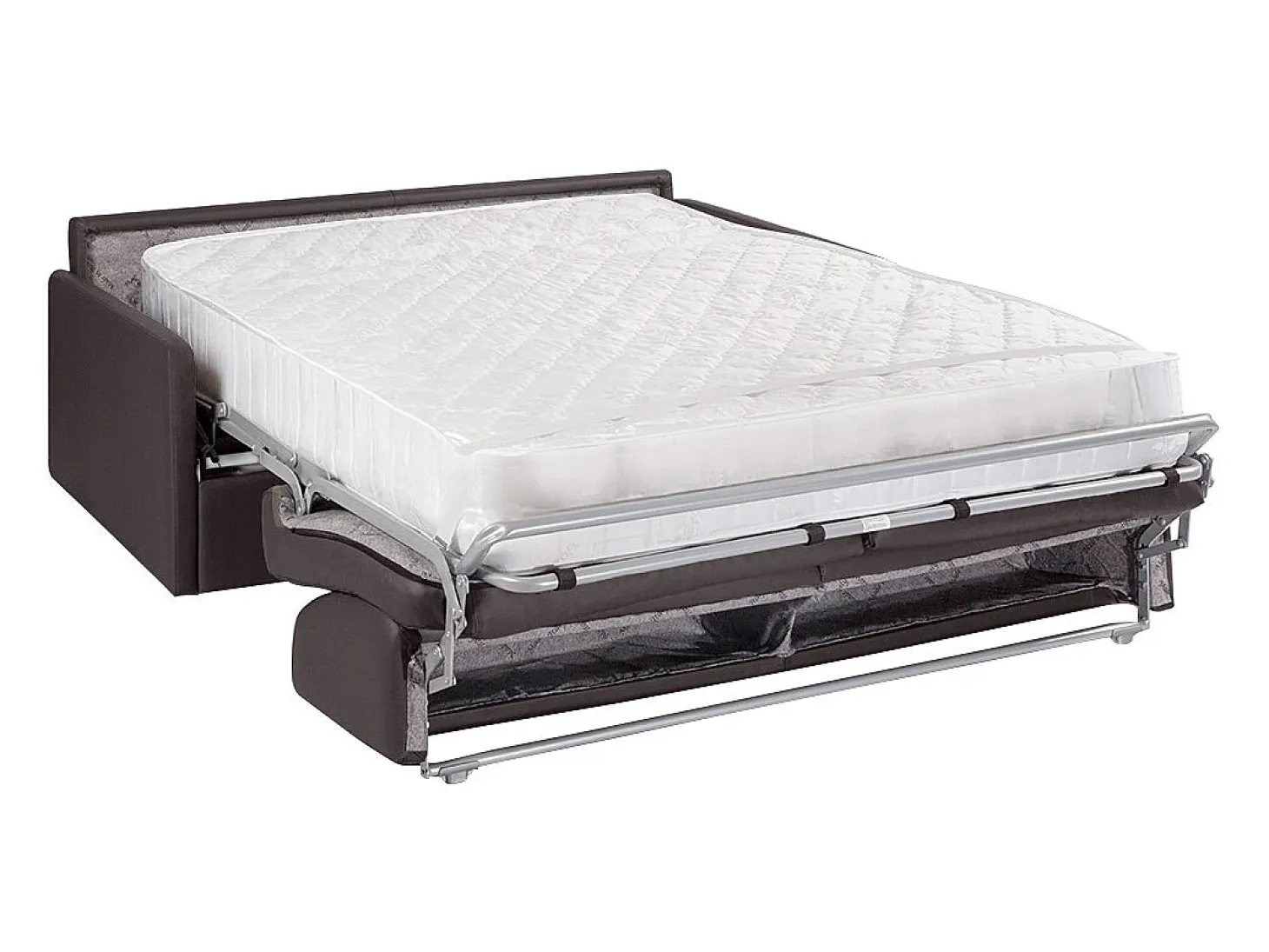 Sofá cama italiano 4p 22 cm piel sintética Topo CALIFE