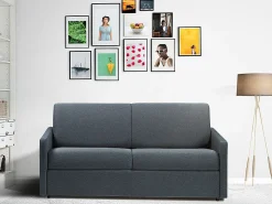 Sofá cama italiano 3p 22 cm tela - Color Gris CALIFE