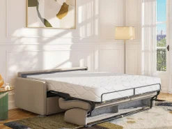 Sofá cama italiano 3p 22 cm tela - Color Gris CALIFE
