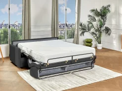 Sofá cama italiano 4p 22 cm tela - Color Gris CALIFE