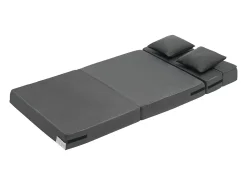 Sofá Cama Moderno SucceBuy,Sofá Cama Plegable 3 en 1 con 2 Almohadas, Gris Oscuro, Tamaño Individual